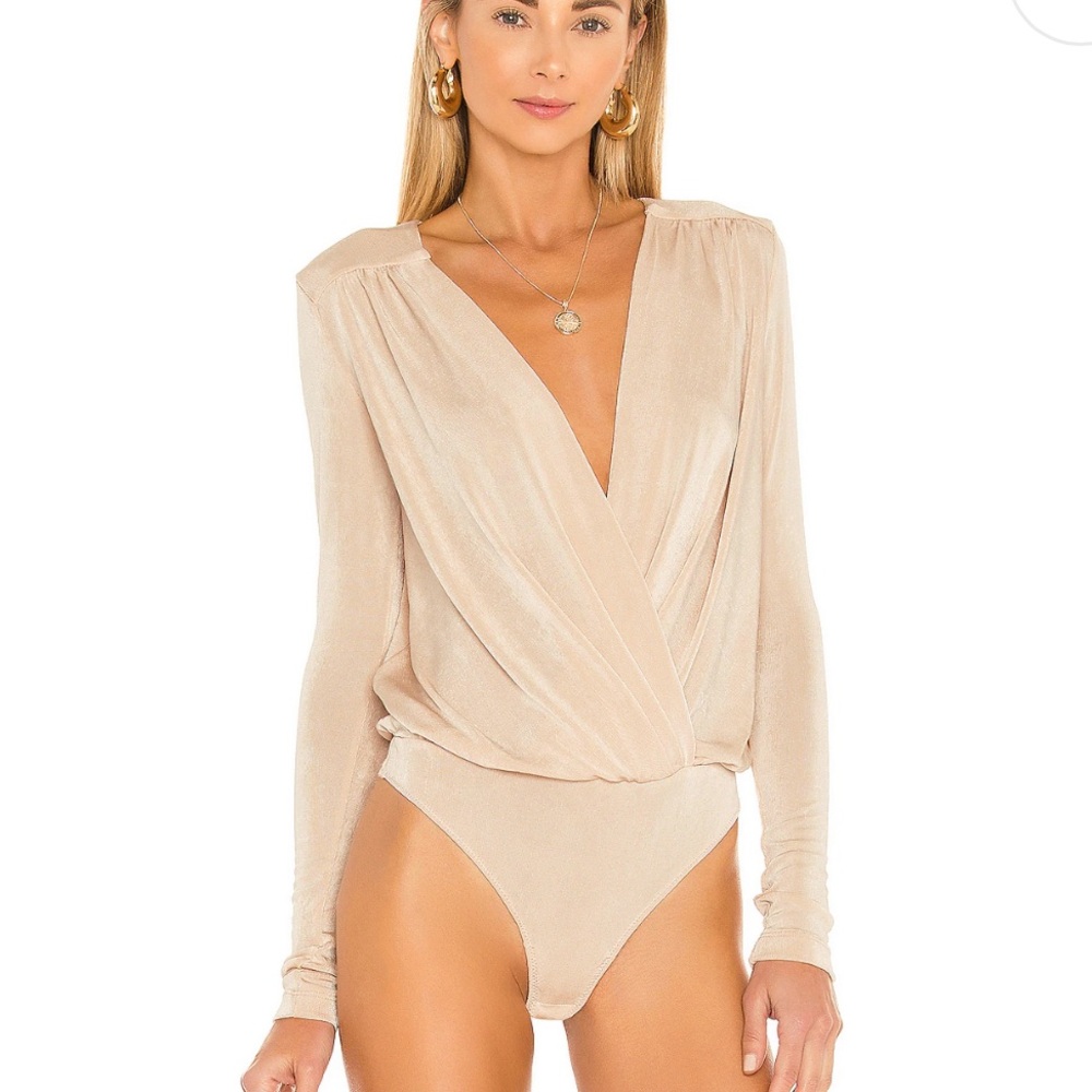 Free People x Revolve Turnt Bodysuit Pearl
